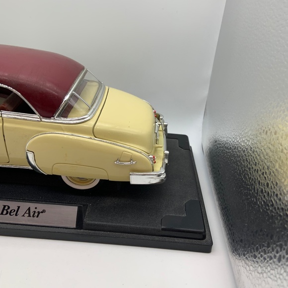 Vintage 1950 Chevy Bel Air Retro Metal Car Model Motor Max Yellow - Picture 2 of 16